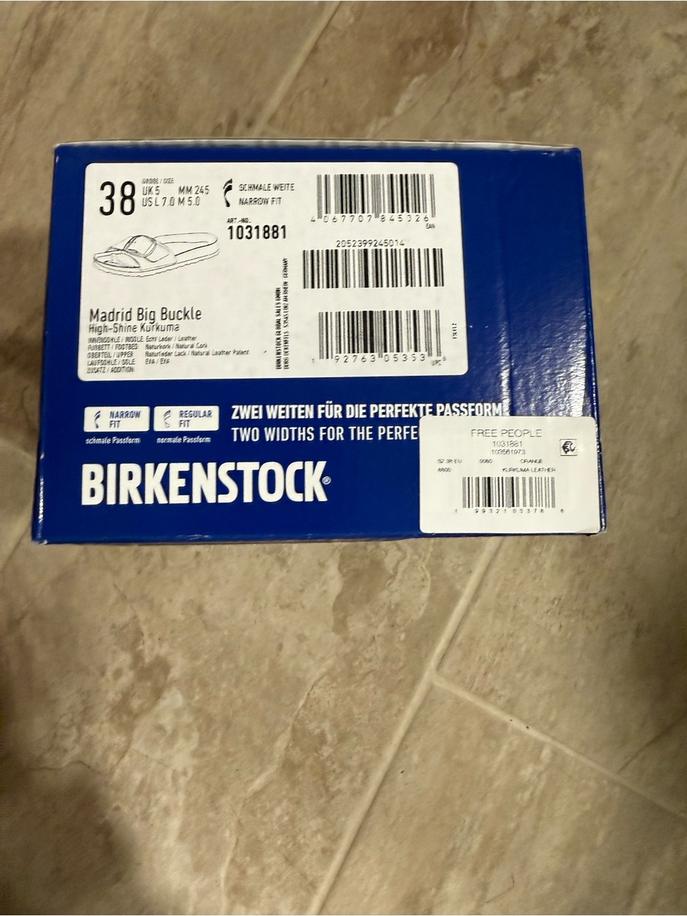 Birkenstock Madrid Big Buckle High Shine Sandals Size 38 - Picture 2 of 3